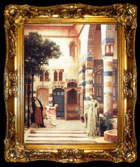 framed  Lord Frederic Leighton Old Damascus The Jewish Quarter, ta009-2
